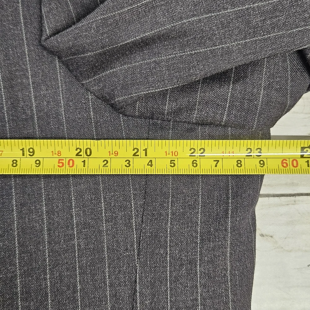 Vintage Brooks Brothers Sport Blazer Gray Pinstripe Wool 44L Waist 39 Classic